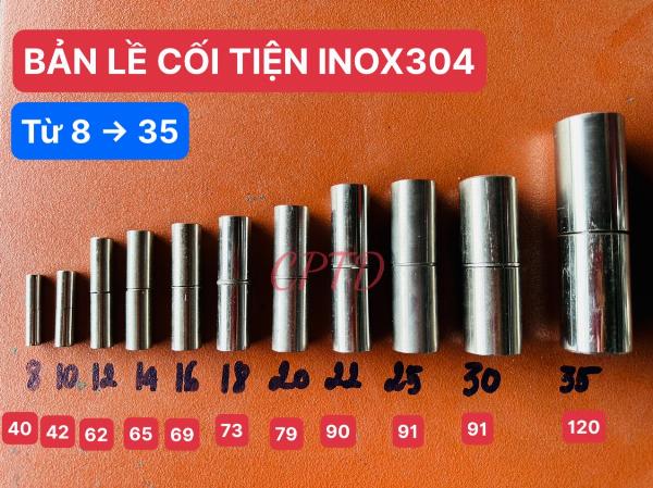 BẢN LỀ CỐI INOX304, PHI 14