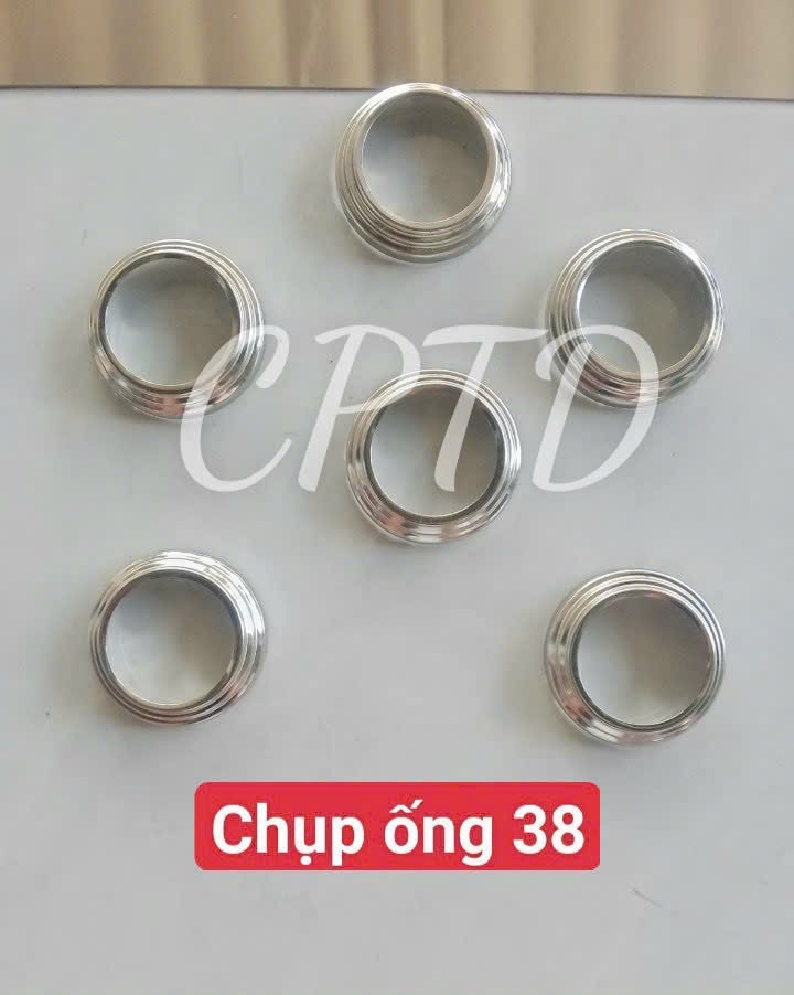 CHỤP ỐNG 38 INOX304 ( TRÒN NGOÀI, CHỤP ĐẾ 3 TẦNG)