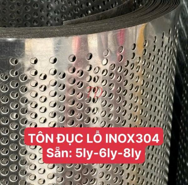 TÔN ĐỤC LỖ 6Ly INOX304