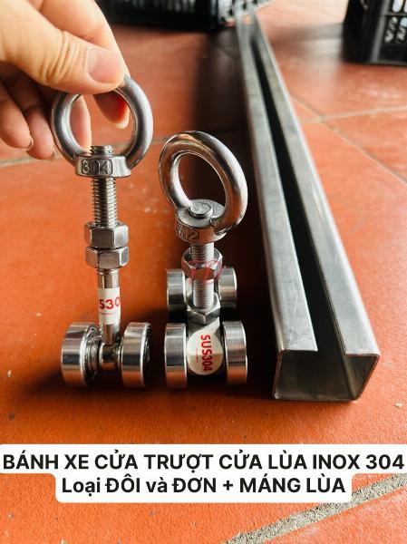 BÁNH XE CỬA LÙA INOX304 LOẠI ĐƠN