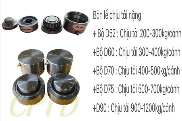 BỘ BẢN LỀ QUAY BẠC ĐẠN CHỊU TẢI NẶNG