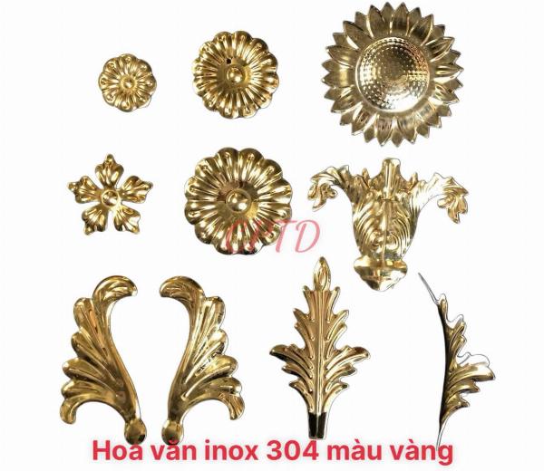 HOA VĂN INOX VÀNG 304