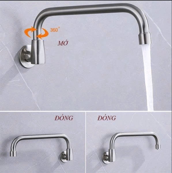 VÒI XẢ INOX304 DÀI 30cm DÙNG CHO BẾP INOX