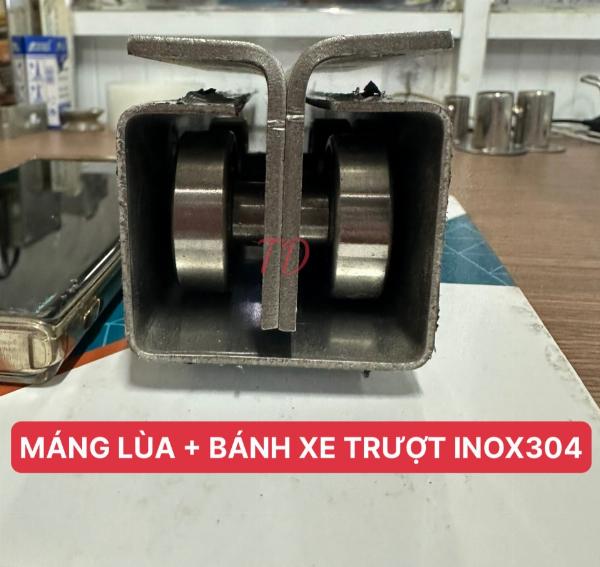 MÁNG LÙA VÀ BÁNH XE TRƯỢT INOX304