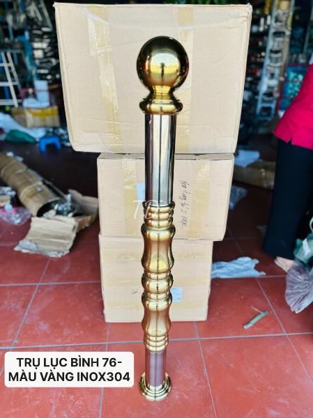 TRỤ 76x1 BÔNG INOX MÀU VÀNG