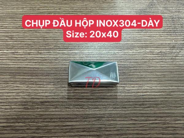 CHỤP ĐẦU HỘP INOX304-DÀY, Size: 20x40