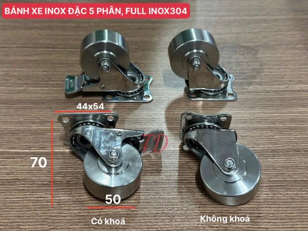 BÁNH XE INOX304 NGUYÊN KHỐI